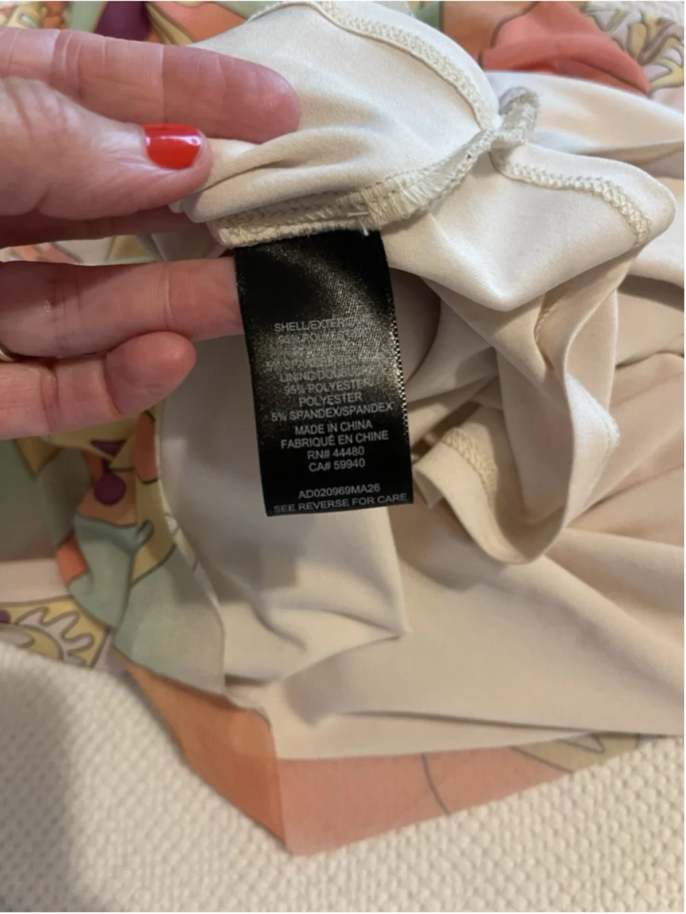Revolve Affrm Siri Long Sleeve Mesh Pastel Swirl Dress XL
